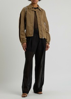 Helmut Lang MA1 Nylon Bomber Jacket Brown