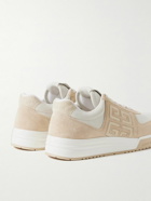 Givenchy - G4 Logo-Embossed Suede Sneakers - Neutrals