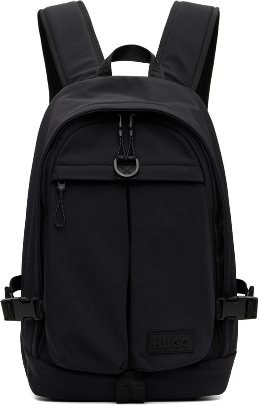 Photo: Hugo Black Logo Patch Backpack