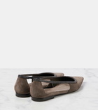 Brunello Cucinelli Suede ballet flats