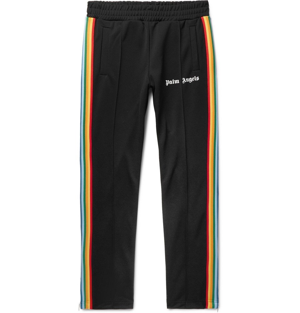 Palm Angels Night Sky Print Tech Jersey Track Pants In Black