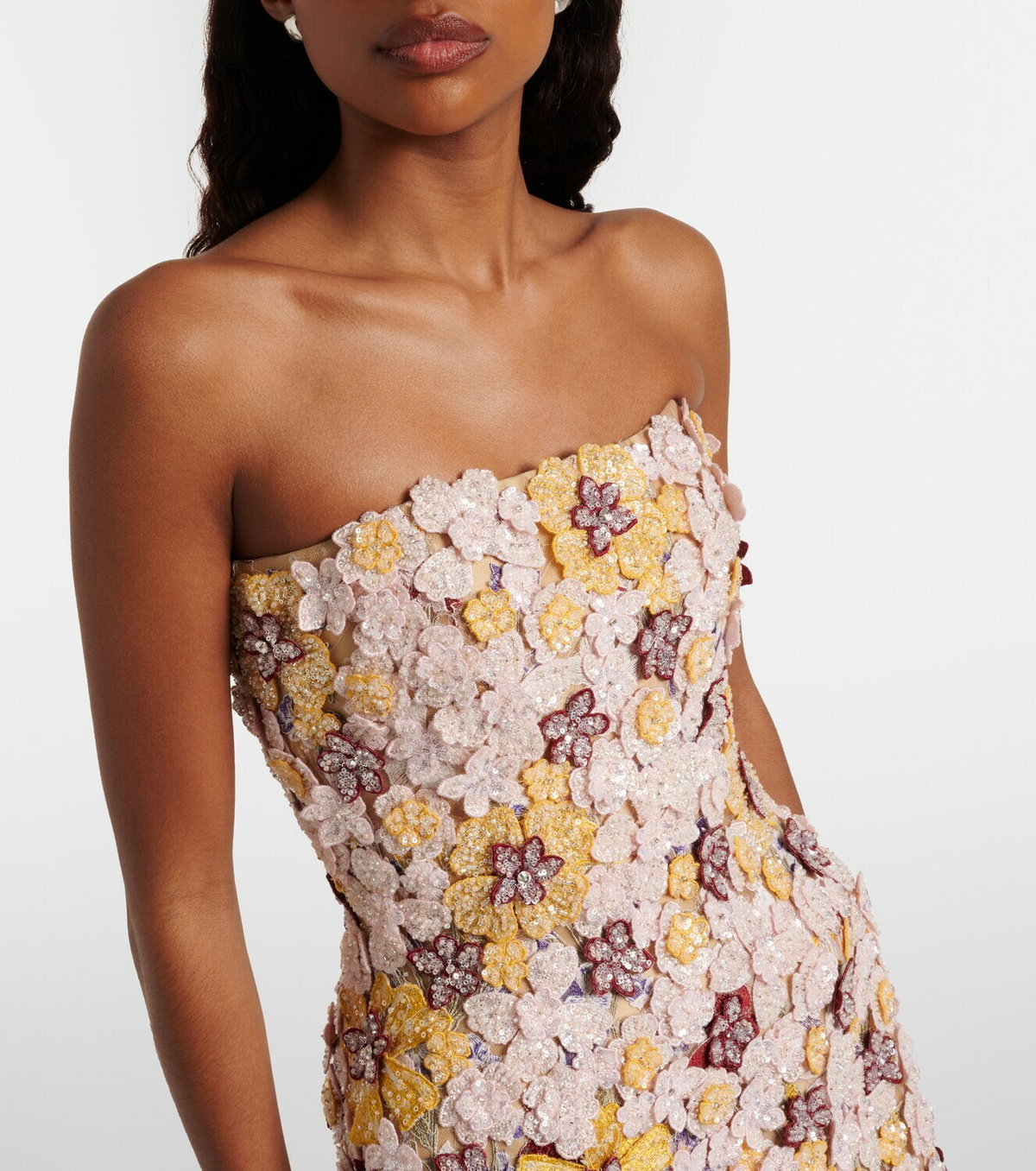 Costarellos Sirra embellished corset dress