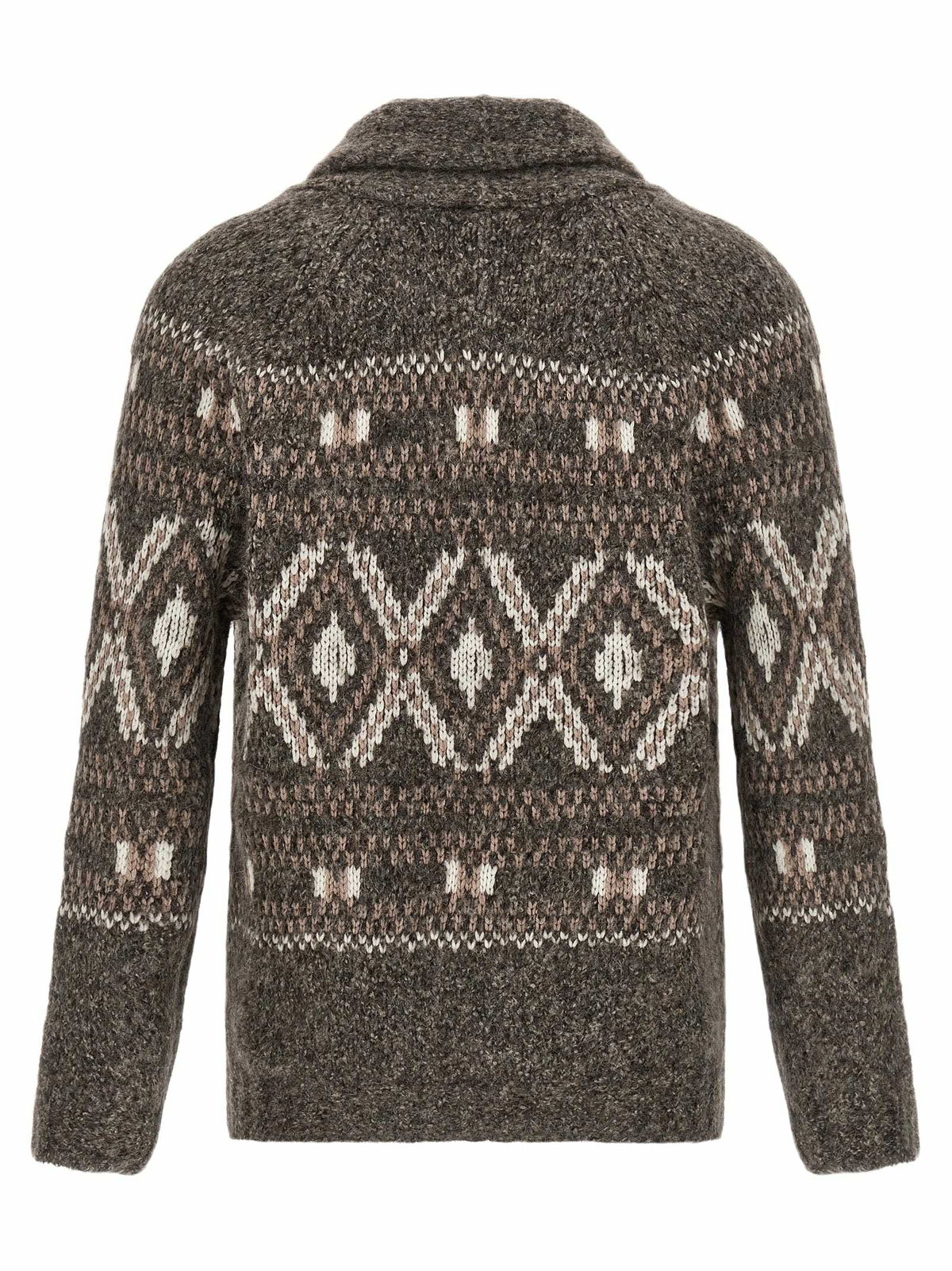 Brunello Cucinelli geometric Jacquard Cardigan