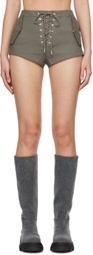Dion Lee Khaki Hiking Parachute Shorts