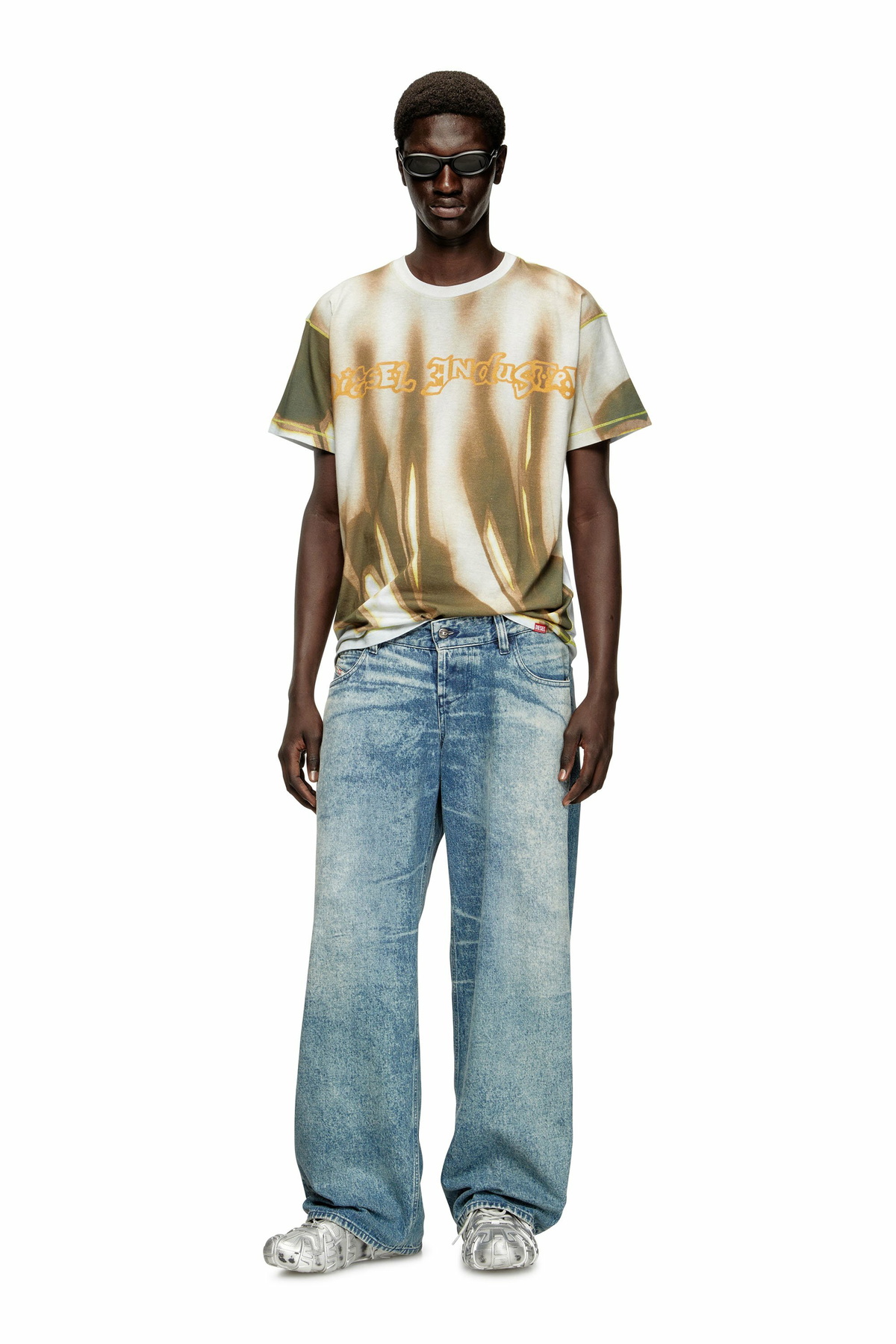 Diesel T-shirt with graffiti print - T-Shirts Mens in Multicolor