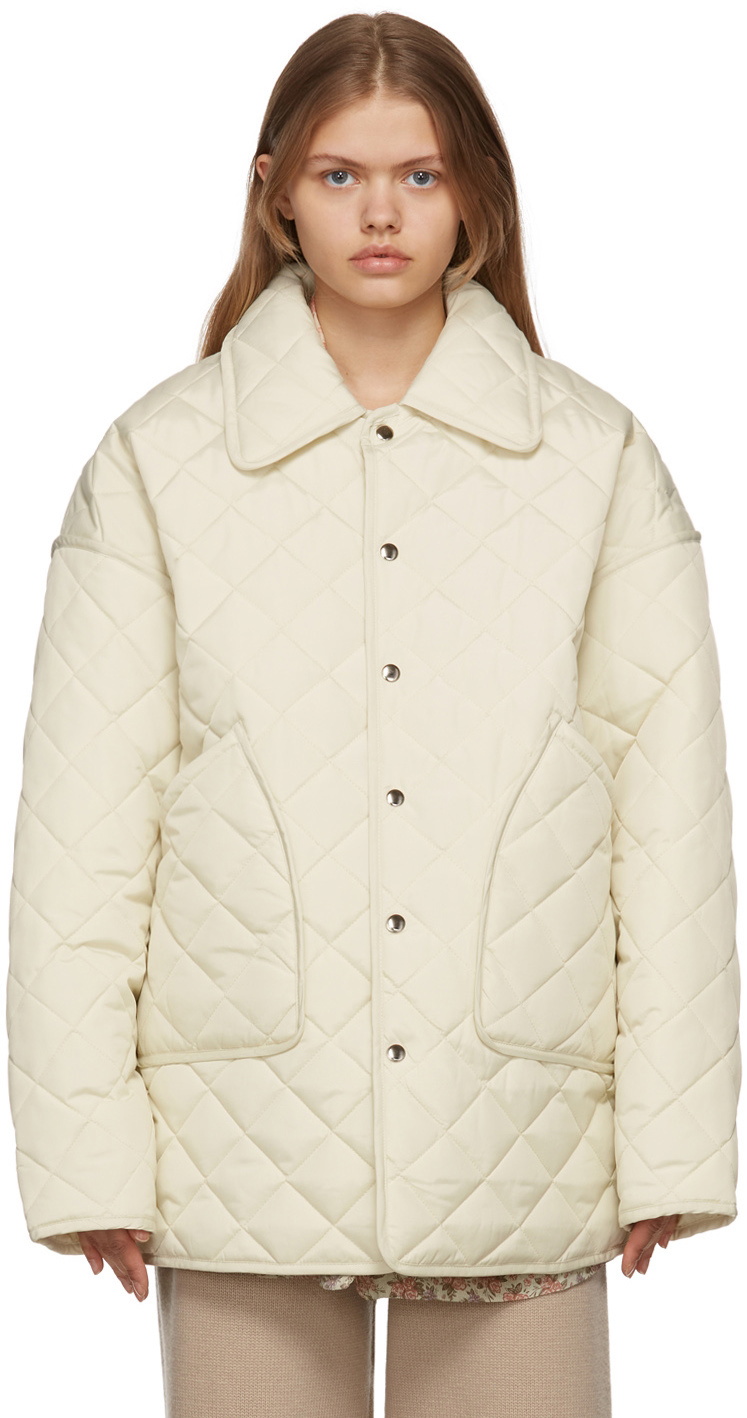 Trunk Project Off-White Collar Quilted Jacket