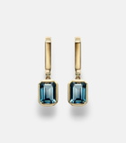 Bucherer Fine Jewellery 18kt gold (750/1000) drop earrings with topaz