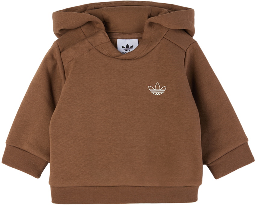 adidas Kids Baby Brown Fleece Sweatsuit adidas