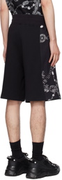 Versace Jeans Couture Black Chain Sweat Shorts