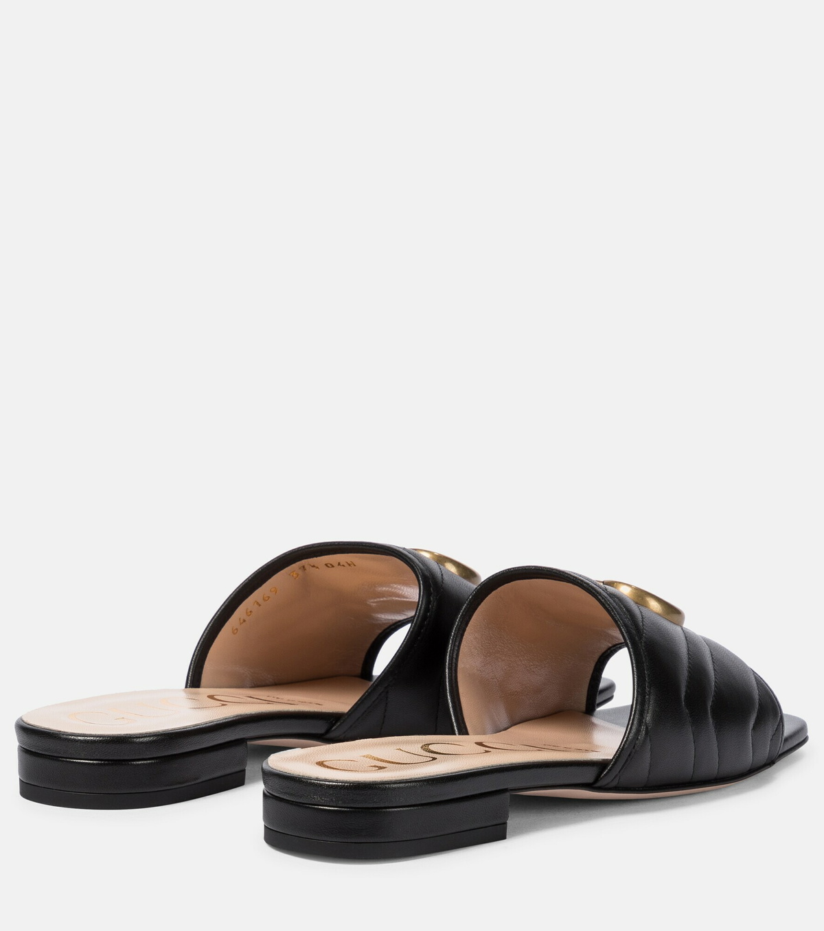 Gucci - Double G leather sandals