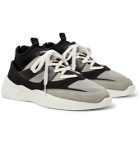Fear of God Essentials - Leather-Trimmed Suede and Mesh Sneakers - Gray