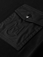 Moncler - Logo-Appliquéd Twill-Trimmed Cotton Sweater - Black