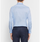 Hugo Boss - Blue Jason Slim-Fit Cutaway-Collar Stretch Cotton-Blend Shirt - Men - Blue
