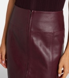 Victoria Beckham Leather midi skirt