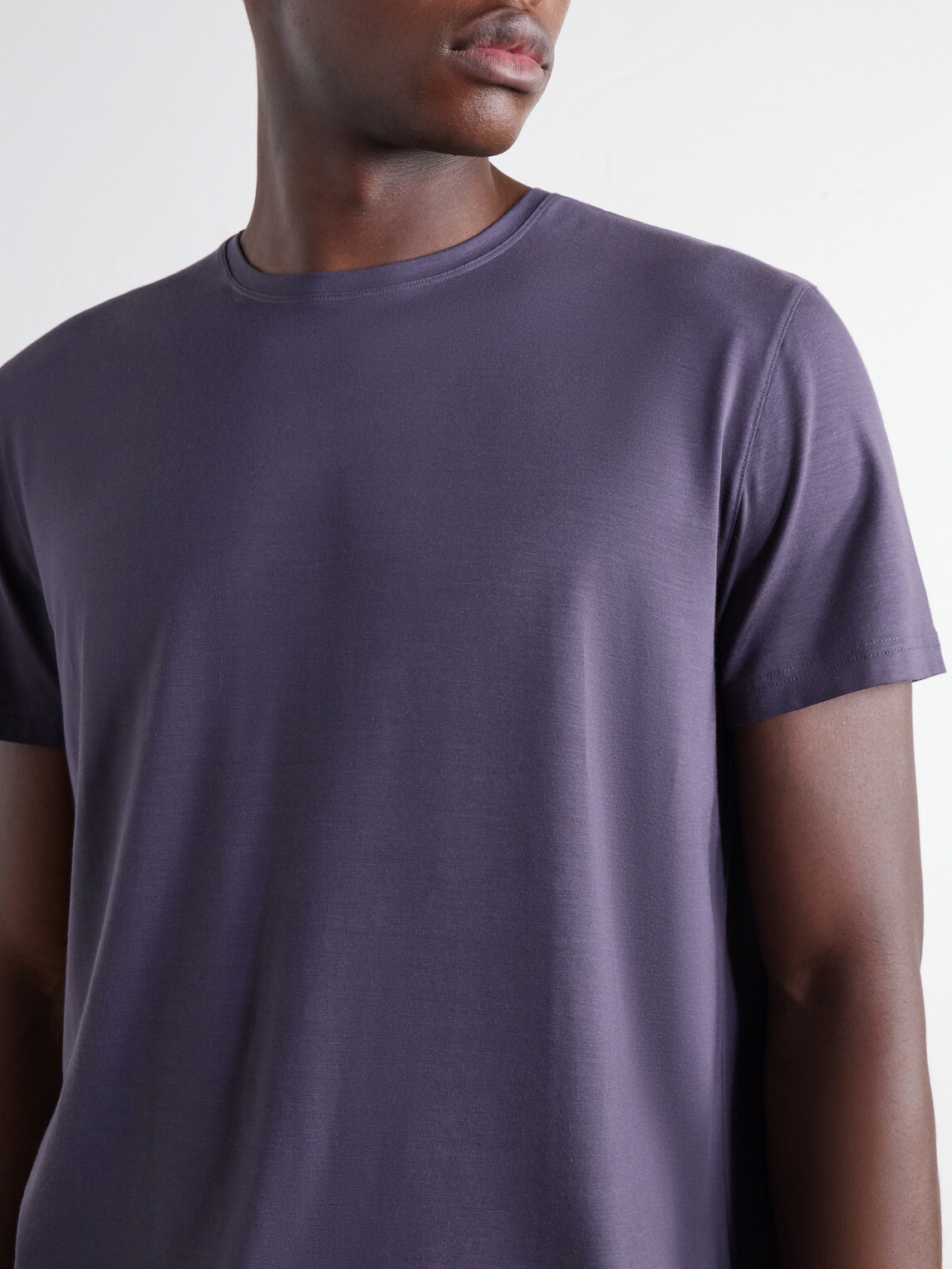 Derek Rose - Basel Stretch-Modal Jersey Pyjama T-Shirt - Blue