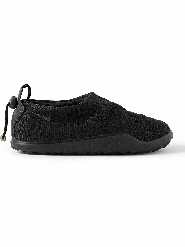 Photo: Nike - ACG Moc Leather-Trimmed Canvas Sneakers - Black