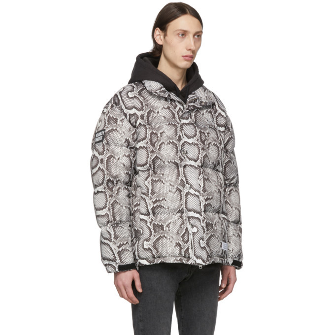 Wacko Maria White and Black Down Python Jacket