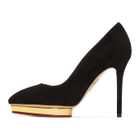 Charlotte Olympia Black Suede Debbie Heels