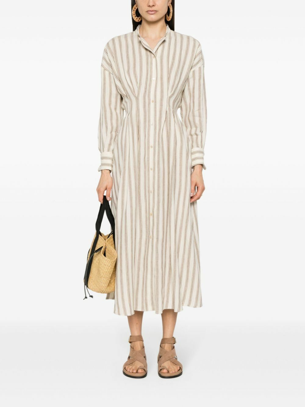 max mara striped shirt dress Max Mara | Woman - Printed twill shirt dress - Ultramarine