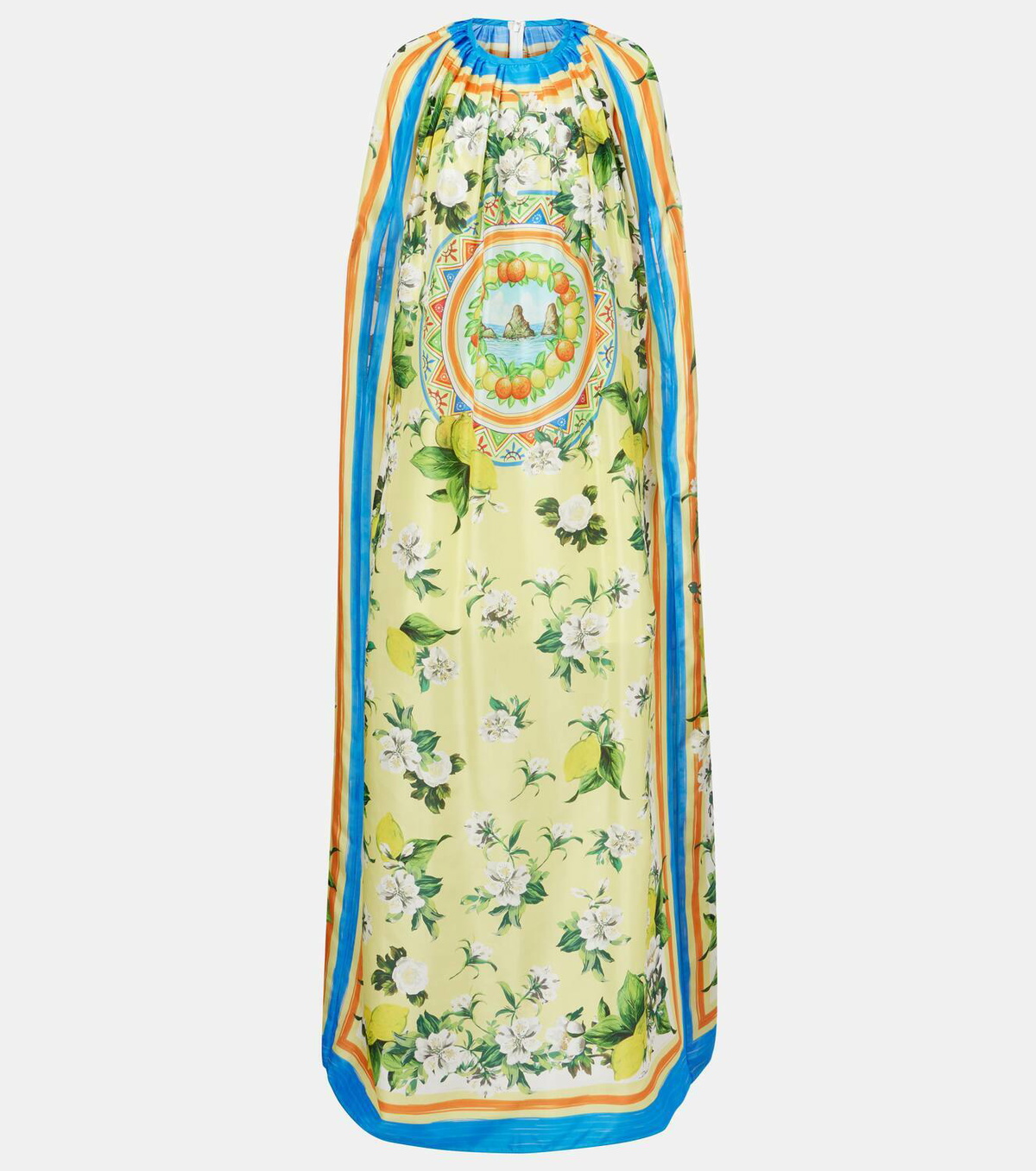 Dolce&Gabbana Printed silk cape