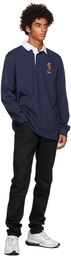 Polo Ralph Lauren Navy Rugby Long Sleeve Polo