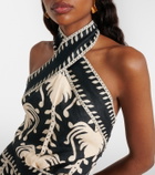 Johanna Ortiz Cutout printed minidress
