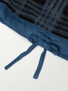 Story Mfg. - Polite Logo-Embroidered Checked Organic Cotton-Corduroy Sweatshirt - Blue