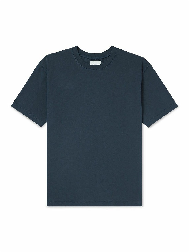 Photo: Drake's - Hiking Cotton-Jersey T-Shirt - Blue