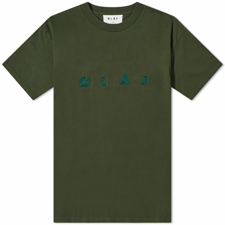 Photo: Olaf Hussein Men's Chainstitch T-Shirt in Forest Green