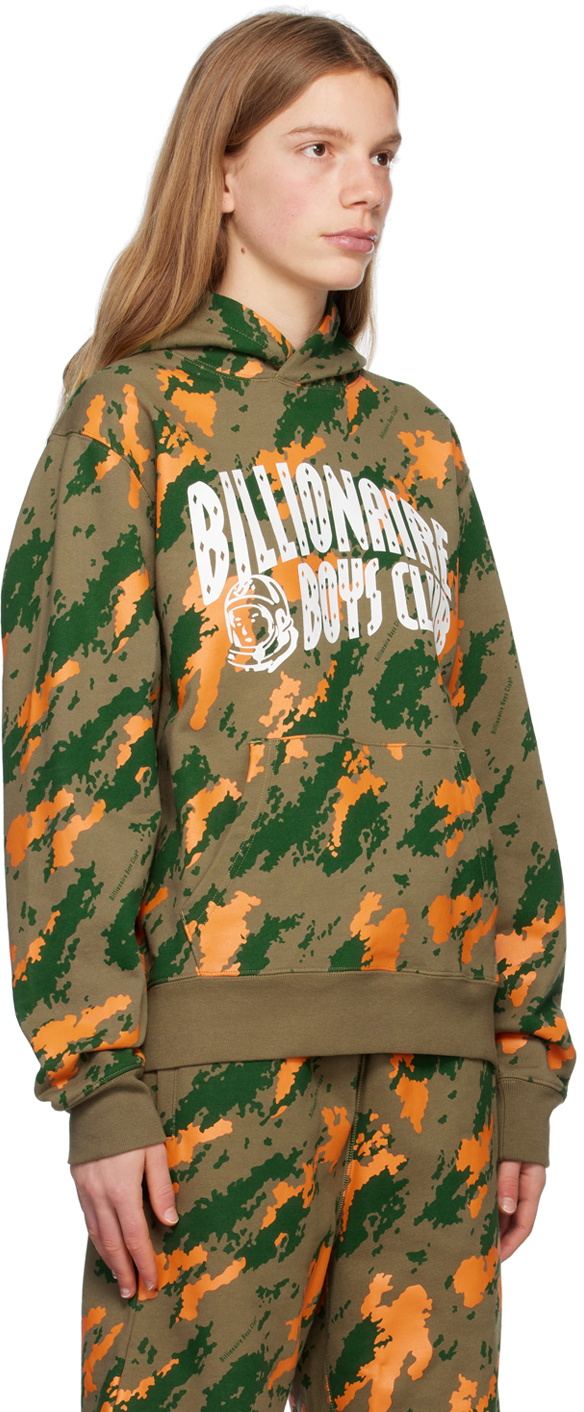 Billionaire Boys Club Khaki Camo Print Arch Logo Hoodie