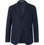 Boglioli - Navy K-Jacket Slim-Fit Unstructured Cotton-Moleskin Suit Jacket - Blue