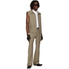 Ernest W. Baker Brown Sleeveless Tailored Jacket Vest