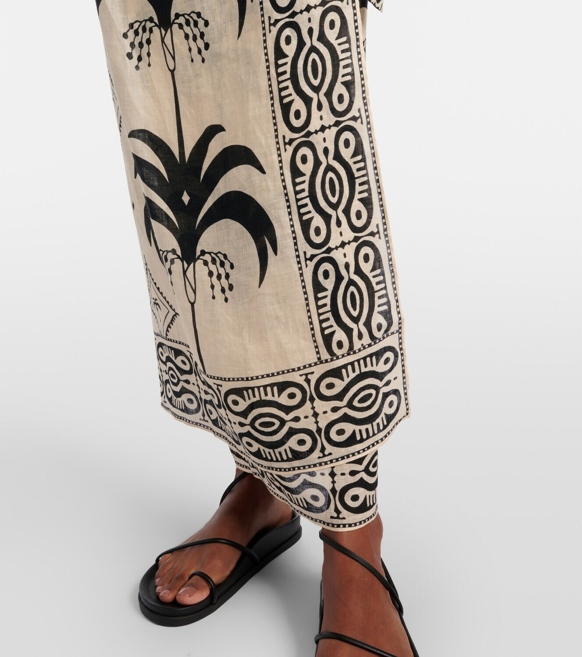 Johanna Ortiz Printed linen beach cover-up