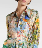 Camilla Printed silk shirt dress