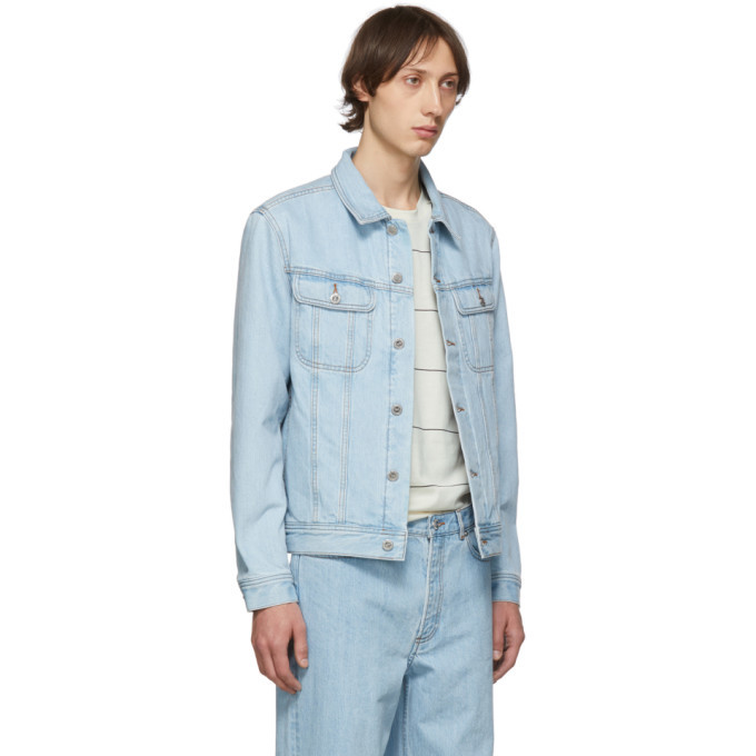 A.P.C. Indigo Denim Quilt Jacket