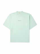 Marni - Logo-Print Cotton-Jersey T-Shirt - Green