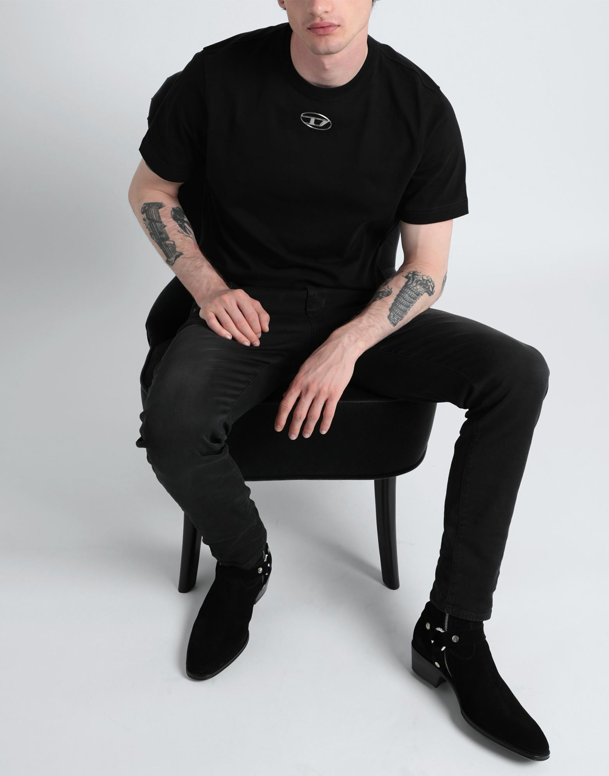 Diesel T-just-od Mens T-shirt in Black