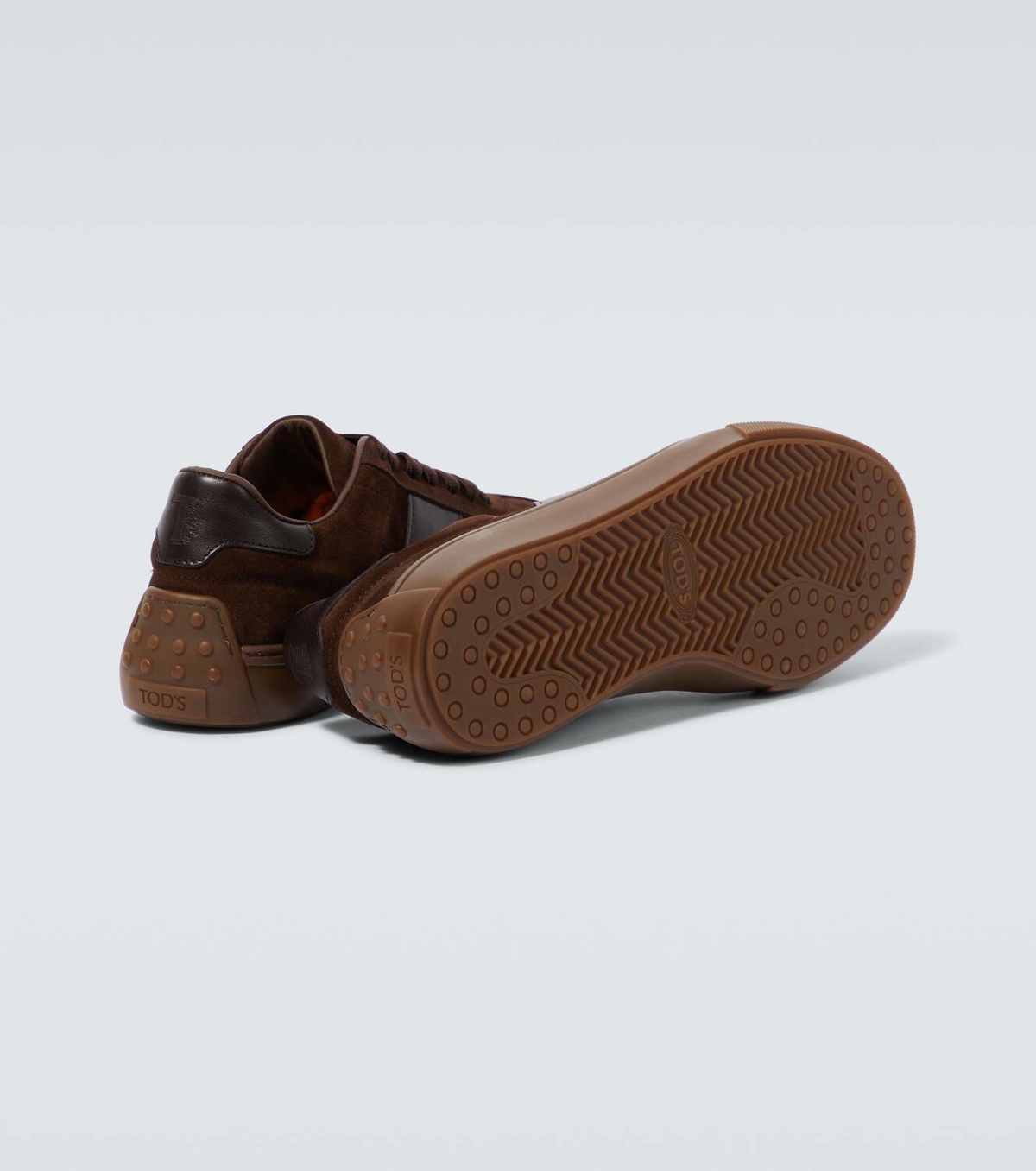 Tod's Leather-trimmed suede sneakers Tod's