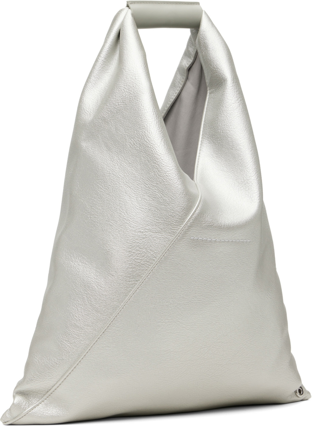 MM6 Maison Margiela Silver Small Triangle Tote