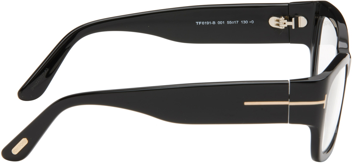 TOM FORD Black Rectangular Blue Block Glasses