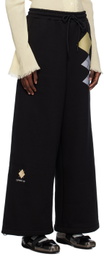OPEN YY Black Argyle Wide Sweatpants