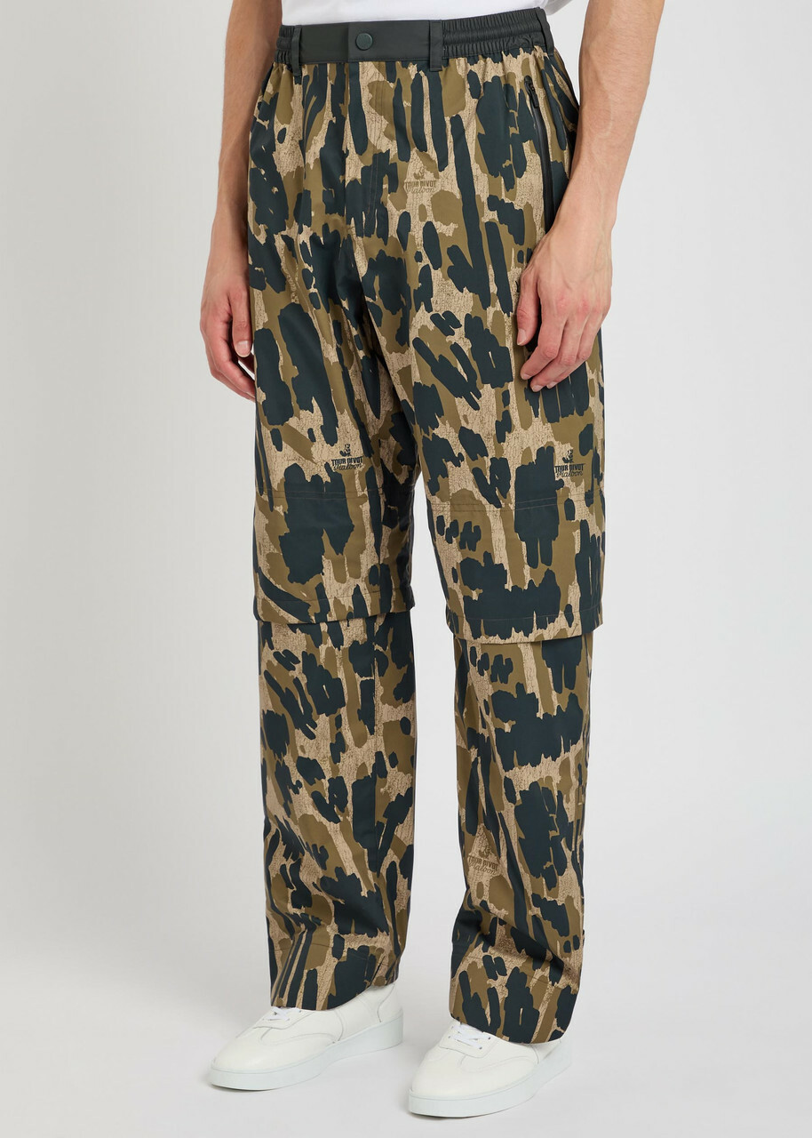 Malbon Tour Divot Camouflage-print Nylon Trousers Multicoloured