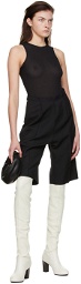 GIA STUDIOS Black Polyester Shorts