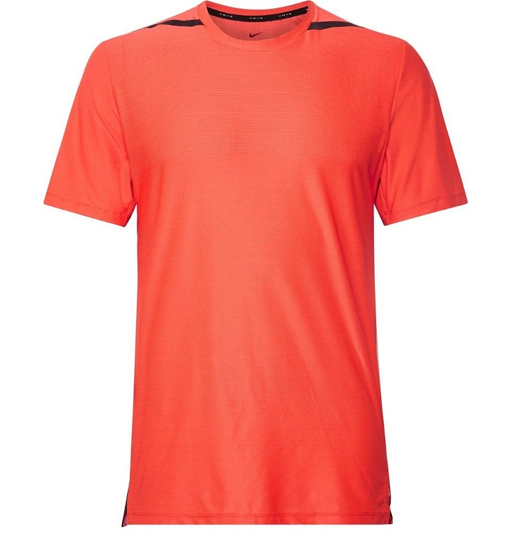 Photo: Nike Training - Tech Pack Mesh-Panelled Dri-FIT T-Shirt - Bright orange