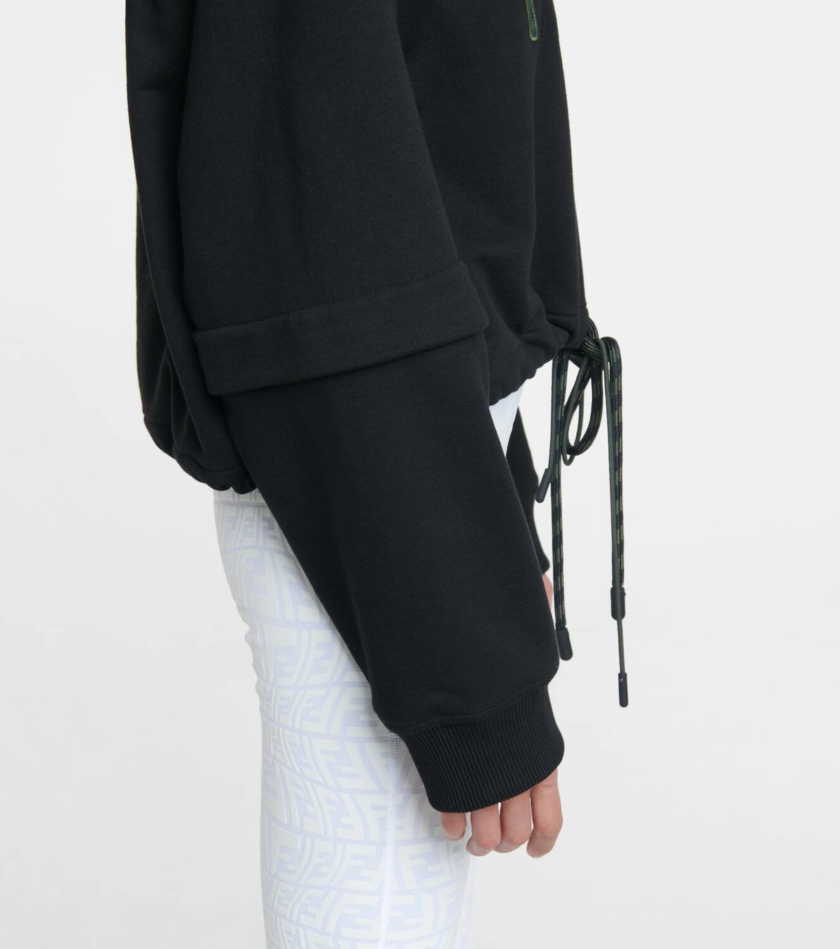 Fendi Vertigo convertible cotton sweatshirt