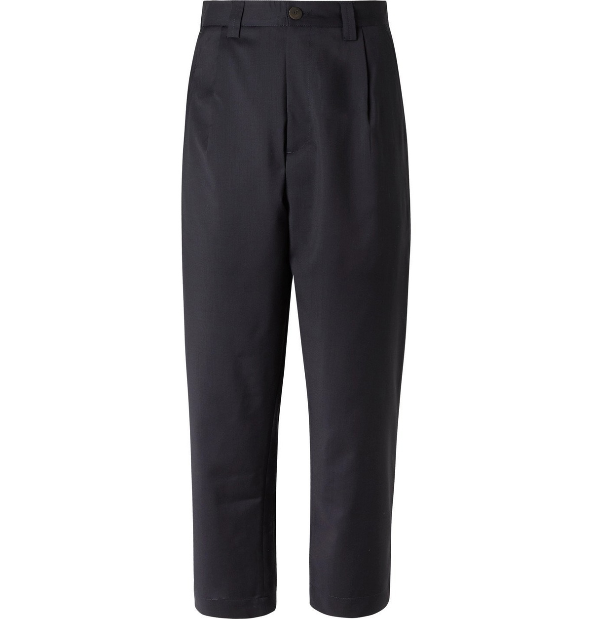 Studio Nicholson - Bionda Wide-Leg Cropped Pleated Virgin Wool Suit  Trousers - Blue