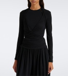 Eres Charlotte ribbed-knit wrap top