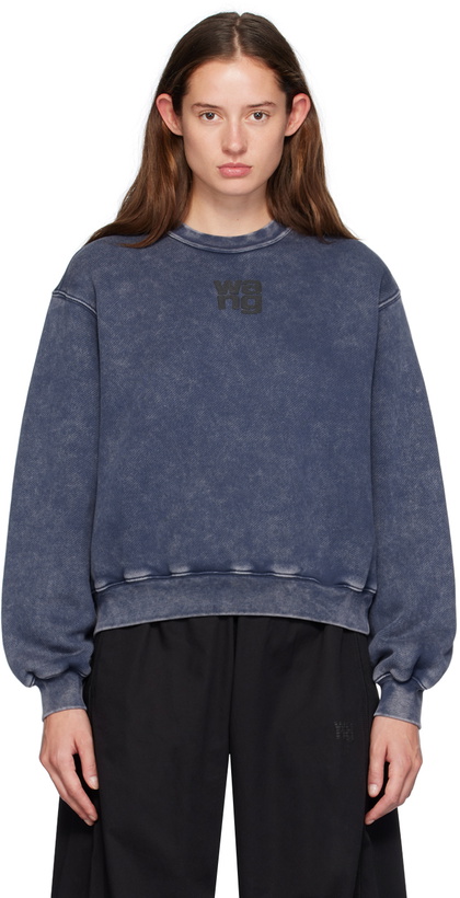 Photo: alexanderwang.t Navy Puff Logo Sweatshirt