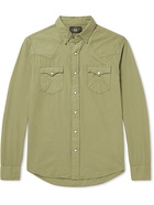 RRL - Buffalo Cotton Western Shirt - Green