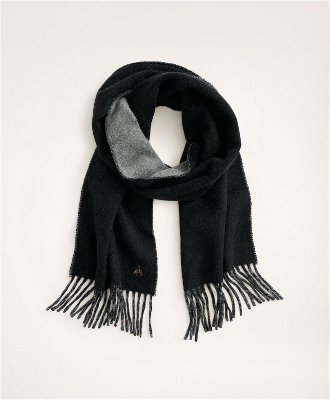 Photo: Brooks Brothers Men's Double-Faced Cashmere Scarf | Black